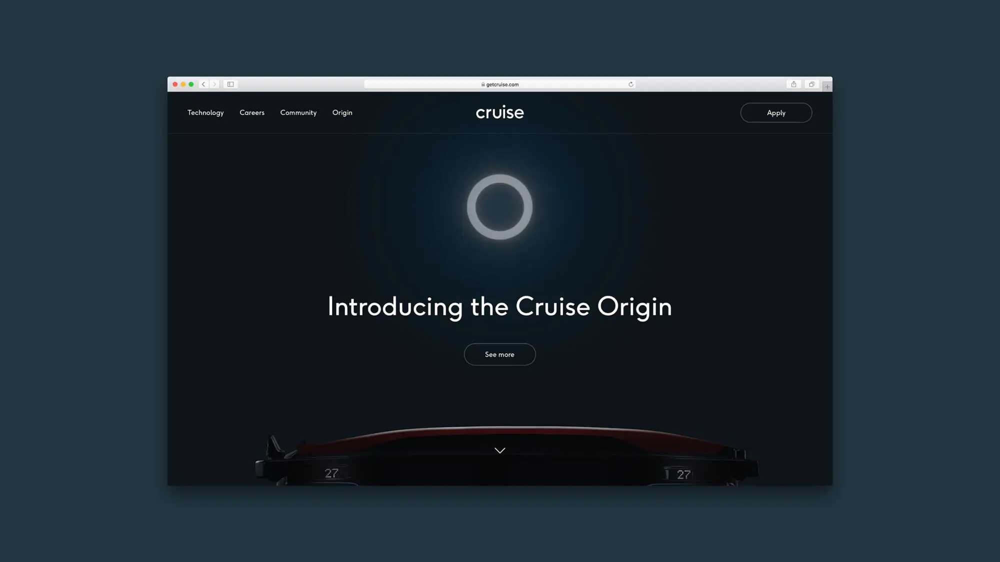 A simplistic mockup of the cruise homepage.