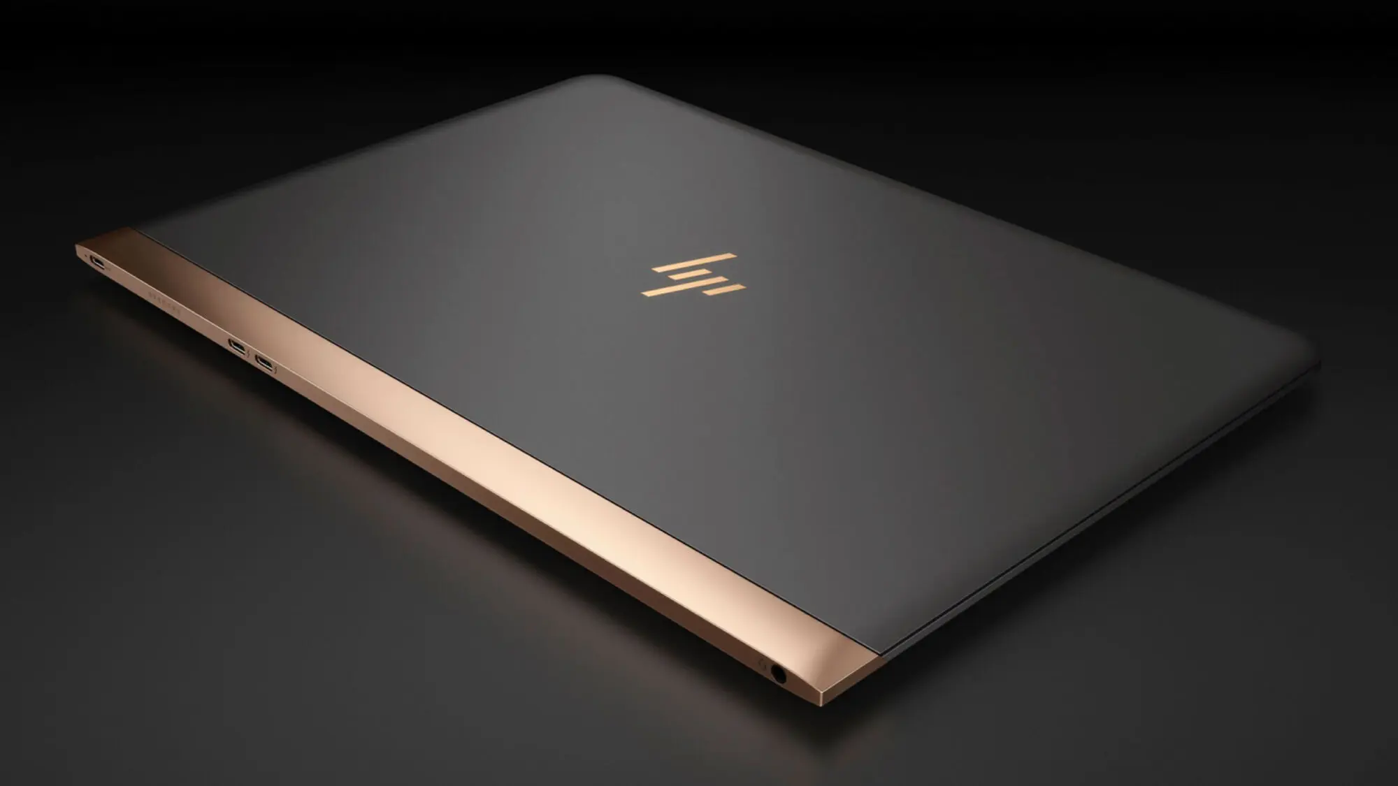 A premium laptop with the HP symbol.