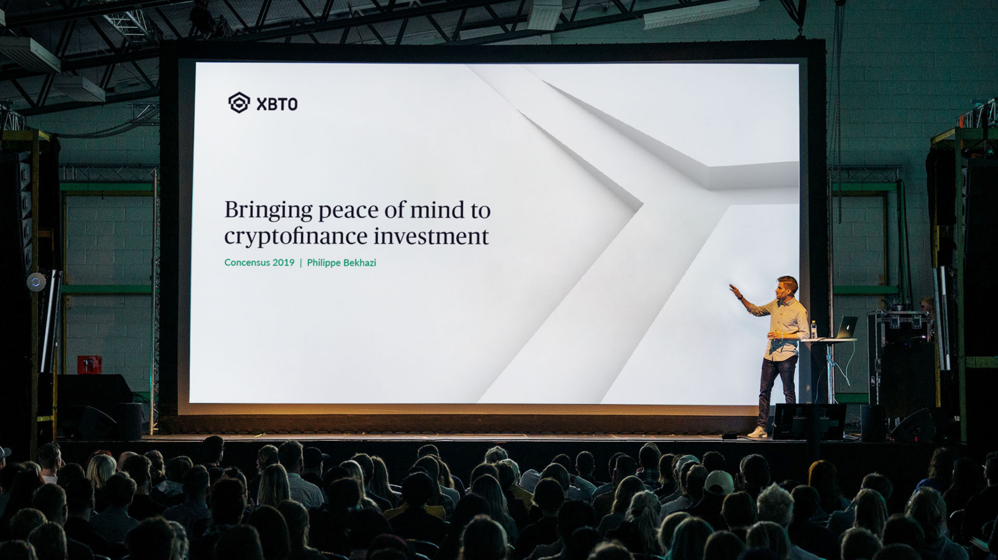 The new XBTO brand shown in a presentation.